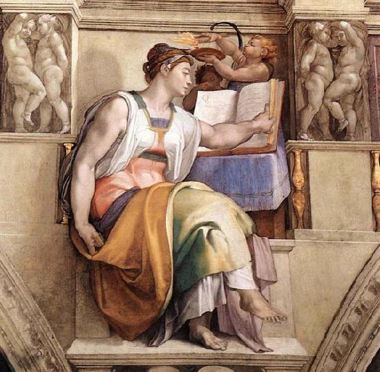 Michelangelo Buonarroti The Erythraean Sibyl Norge oil painting art